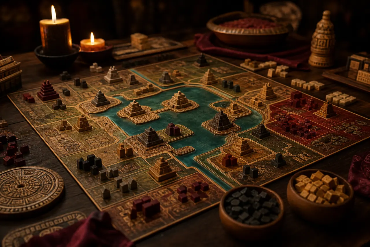 Ambientazione di Mexica: il gioco da tavolo strategico di Tenochtitlán