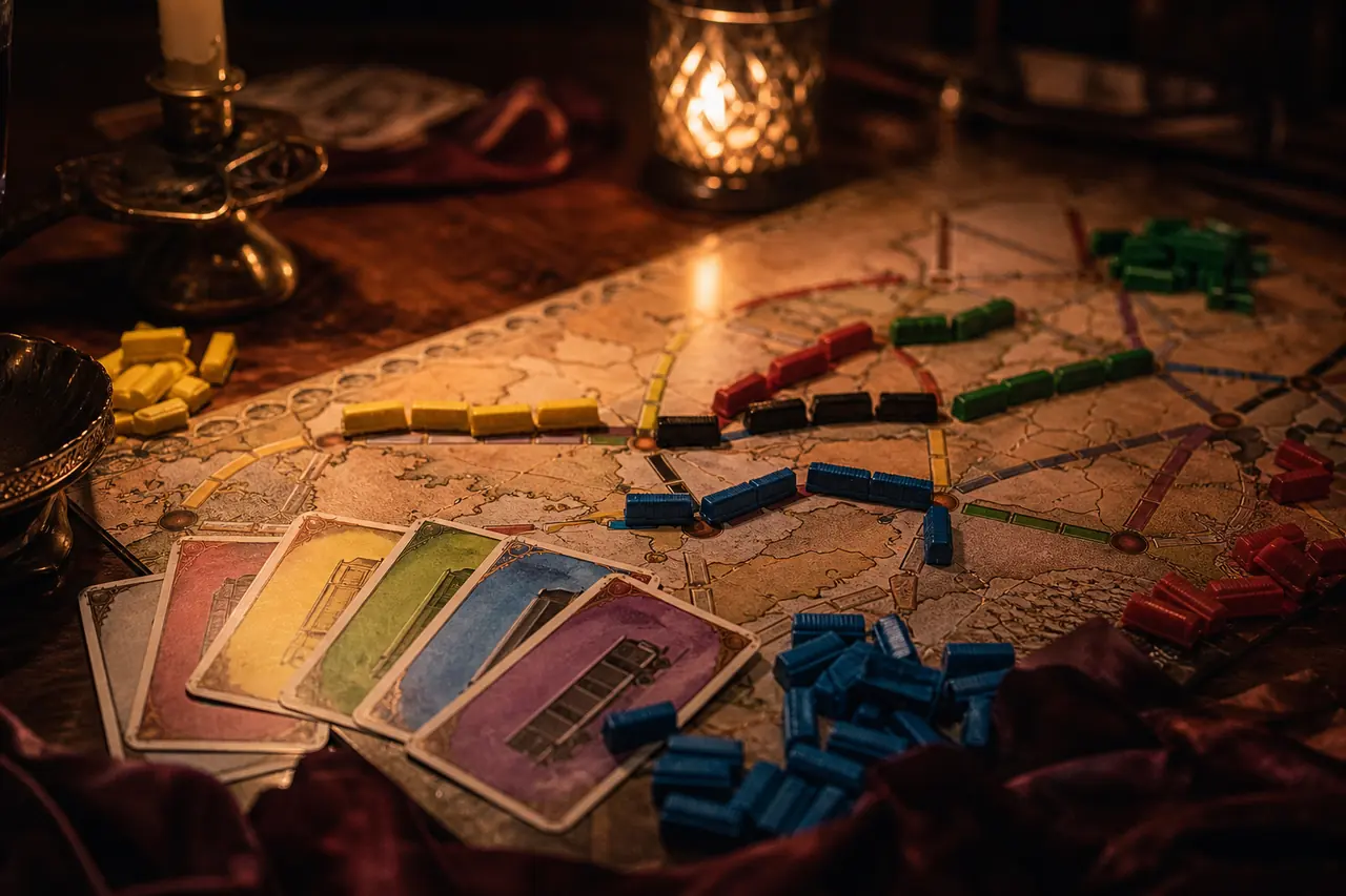 Ambientazione di Ticket to Ride: il gioco di carte delle rotte ferroviarie
