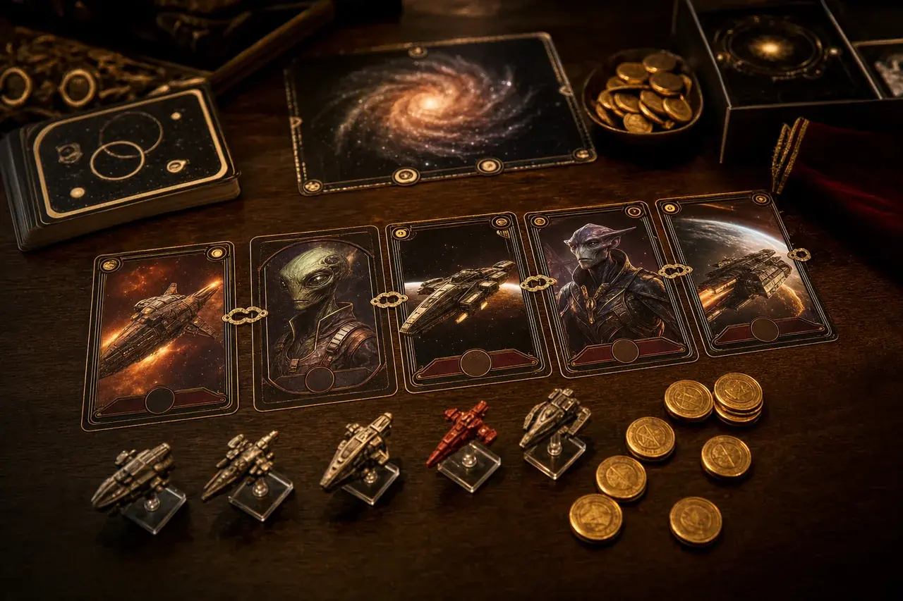Ambientazione di Wild Space: il gioco di carte di esplorazione spaziale
