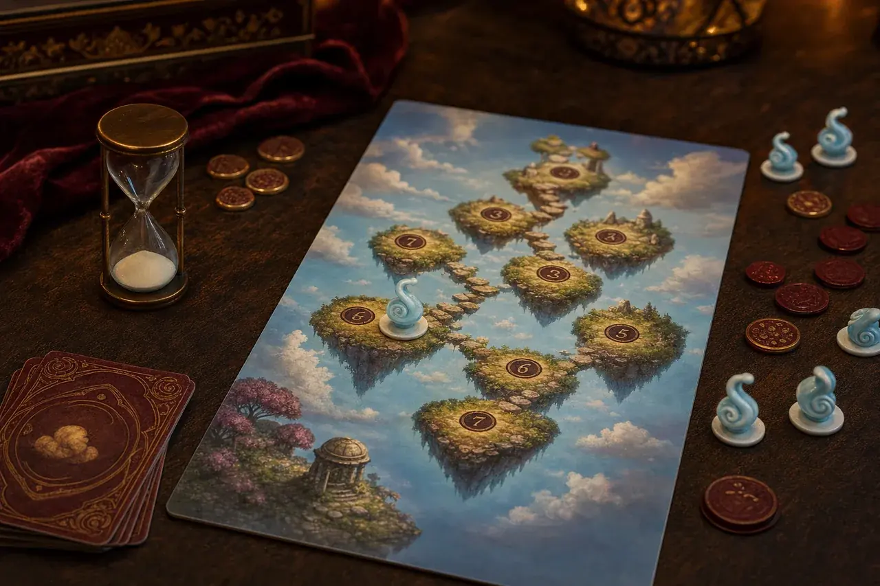 Ambientazione di Zefiria: il gioco da tavolo cooperativo degli Spiriti del Vento