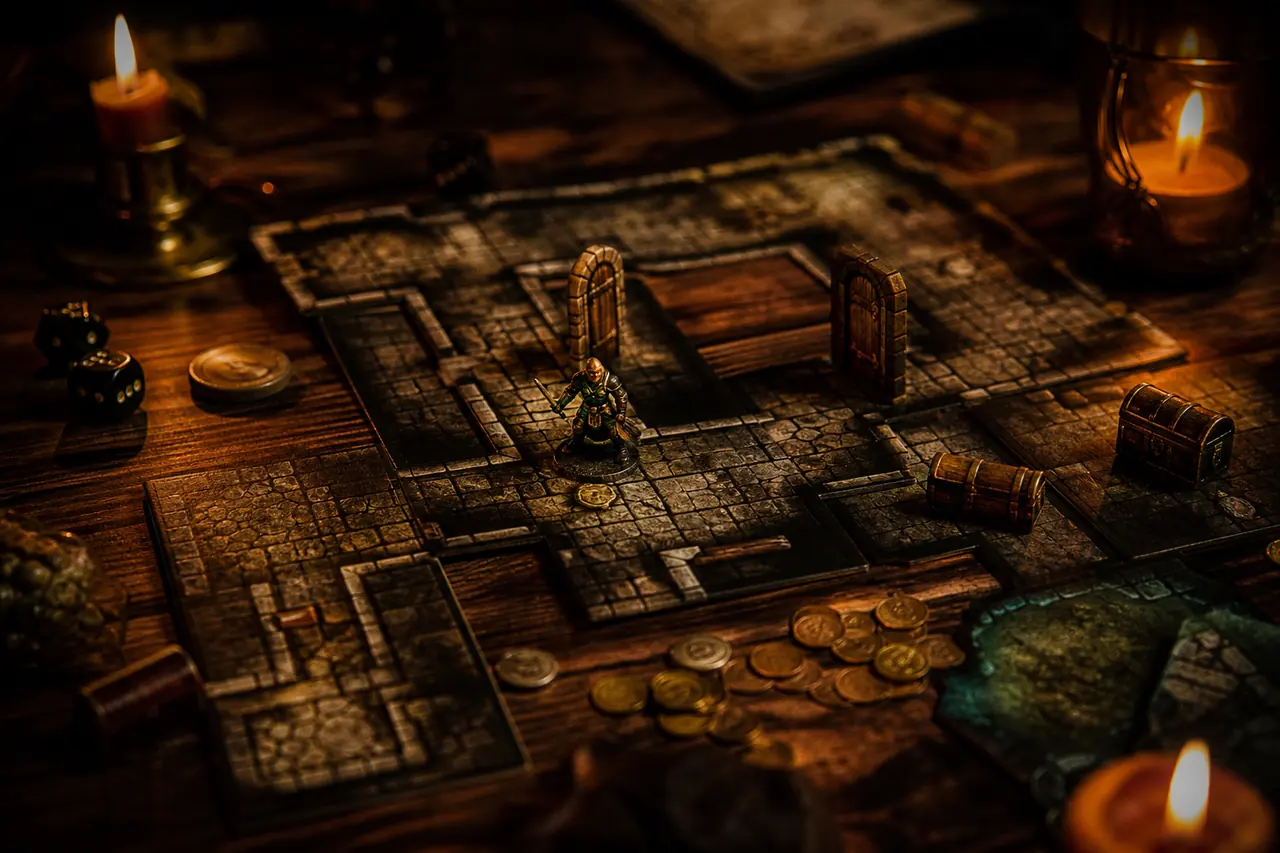 Ambientazione di Epic Dungeoneer - Call of the Lich Lord: il dungeon crawl a carte