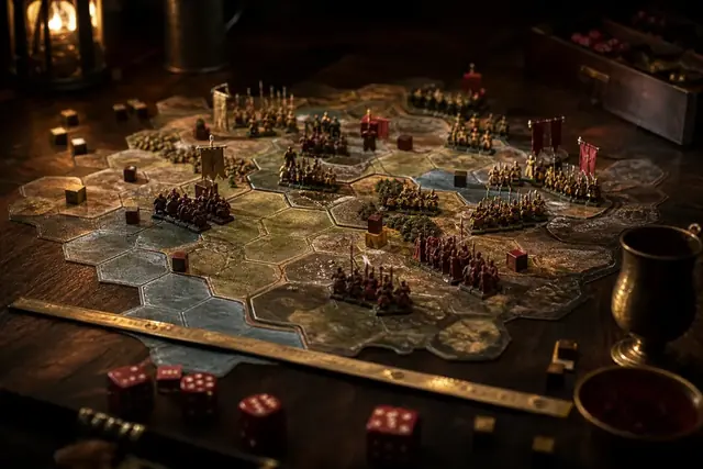 Wargame strategico con miniature su mappa esagonale